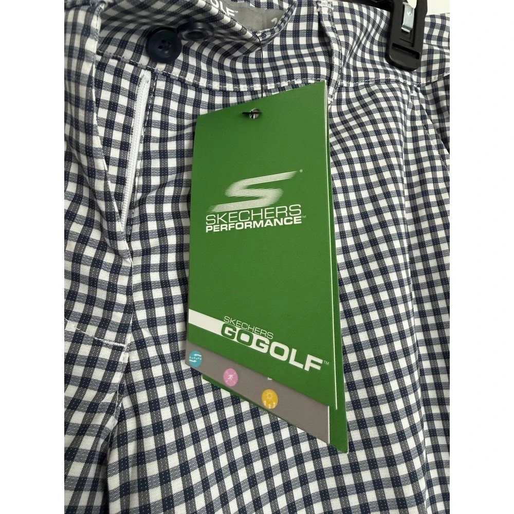 Skechers GO GOLF Women's Shorts NWT Size 10 GO DRI Moisture‎ Wicking Gingham